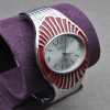 Fancy Ladies 18k GP Enamel Watch Bangle Bracelet Wt225 