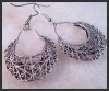 Elegant Filigree Hmong Miao Silver Dangle Earrings 