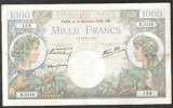 billete  FRANCIA 1000 FRANCOS 1940 VERY FINE  (MBC) 