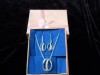 Boxed Set of Costume Earrings and Pendant ~ Chain 