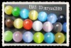 HOT 100pcs mixed color Round cat's eye/opal beads 6mm 