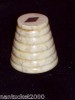 Vintage Sewing Thimble POLISHED GREY MARBLE with inlay. 