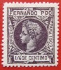 1903 Spanien FERNANDO POO ED#118* 1/4c.veilchen 