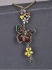 Dancing butterfly Colorful Flower Fashion Necklace Z111 