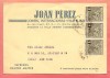 1952 SPANISH ANDORRA MULTI FRANKED POSTCARD TO USA 