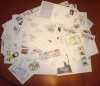 GB - NICE LOT OF 46 x USED FIRST DAY COVERS FROM 1980'S 