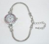 Rhinestone Watch W/Extender Chains Fit European Beads 