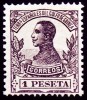 1912 GUINEA ED#95* PESETA violeta oscuro 