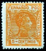 1907 FERNANDO POO ED#156* 5c naranja 