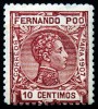 1907 FERNANDO POO ED#157* 10c carmín oscuro MQ 