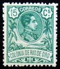 1909 RÍO DE ORO ED#45** 15c verde azulado 