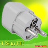 US to EU Europe AC Power Plug Travel Adapter Converter 