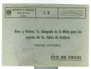 Andorra: 1962 official cover, Lerida to Seo de Urgel  