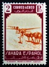 1943 SAHARA ED#80** 2 Pts lila & castaño Correo Aéreo 