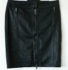 DKNY Black Leather Designer Skirt Size 8  