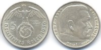 5 MARCOS,PAUL VON  HINDENBURG, 1936 E 