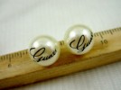 HOT Fashion Smart Letters White Bead Stud Earrings NEW 