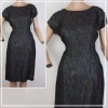 genuine 1950's/60's wiggle cocktail dress---m 