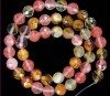 8mm Faceted Watermelon Tourmaline Gem loose Bead 15'' 