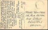 UK fieldpost postcard to Belgium 1945 