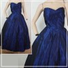 genuine vintage LAURA SHLEY NAVY DRESS--M 