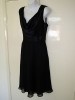 BNWT LITTLE FLOATY BLACK COWL NECK SILK DRESS SIZE 14 