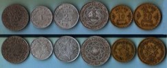 Marokko 6 Münzen 1951-52/Morocco 6 coins 1951-52