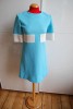 Vtg 60s mod dolly scooter colourblock dress Carnaby 