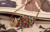 Retro colorful peacock necklace 