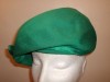 OLD GREEN SHINY TAFFETA FEEL ROUND BERET TURBAN HAT 56 