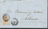 Spain old cover 1868 ambulant cancellation 