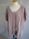 INCREDIBLE TAUPE 100% SILK *ZARA* TUNIC TOP S/8-14 