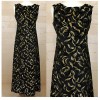 Vtg 50s Cocktail Maxi Dress Gold Velvet Brocade Size 12 