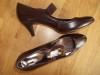 Marks & Spencer Ladies Brown Leather Heel Shoes 5.5uk 