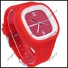 Red Unisex Silicone Sports Watch 