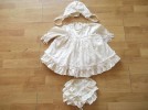 100% SILK STUNNING BABY GIRLS 4 PIECE DRESS SUIT+SHOES 