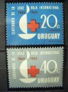 Uruguay1863-1963.Medicine stamps(2)Red cross.MNH. 