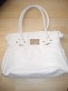 Ladies white soft leather style handbag 