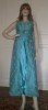 Lovely vintage aqua lace & satin 60s ball/prom dress 