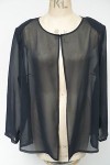 ROMAN ORIGINAL SHEER BLACK EVENING JACKET, UK 20 