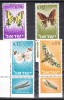 ISRAEL  BUTTERFLIES   SET  WITH TABS  MNH  VF  