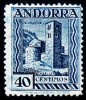 1929 ANDORRA ED#22* 40c azul PAISAJES DE ANDORRA 