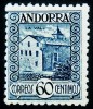 1935-43 ANDORRA ED#40* 60c azul 