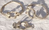 Lot de 3 bracelets anciens pour montre de col ARGENT 