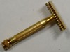 Vintage Gold DE Tech Gillette Razor 1930s  Nice Finish~ 