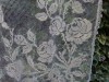 Antique hand embroidered filet lace curtain  