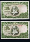 SIN SERIE- PAR CORRELATIVO - 1000 PESETAS DE 1951- S/C-