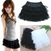 Hot~Sweety Black Babydoll Lovely 5 Layer Mini skirt S-L 