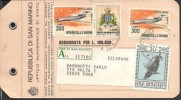 San Marino insured air mail to Italy 1975 