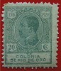 1920 Spanien RIO DE ORO ED#122** 20 c. blau grün. 